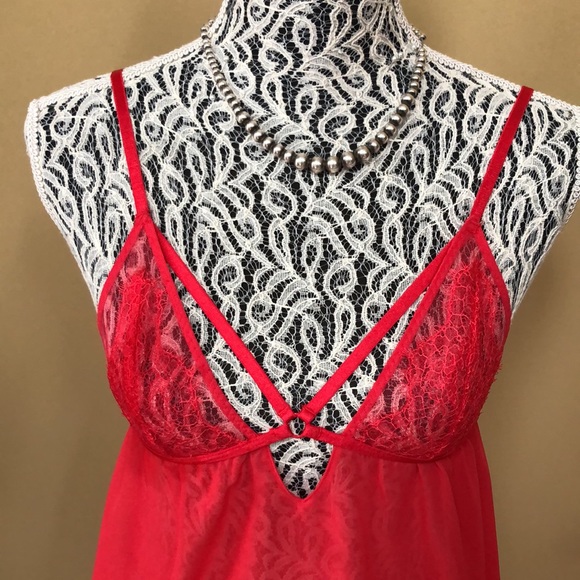 Victoria's Secret Chantilly Babydoll Lace mesh top - Picture 2 of 7